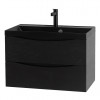 BelBagno Тумба с раковиной Marino 80 подвесная Rovere Cioccolato Amaro с раковиной 80/45 ART-AST-NERO