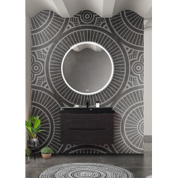 BelBagno Тумба с раковиной Marino 80 подвесная Rovere Cioccolato Amaro с раковиной 80/45 ART-AST-NERO
