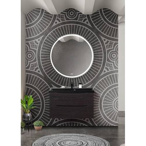 BelBagno Тумба с раковиной Marino 80 подвесная Rovere Cioccolato Amaro с раковиной 80/45 ART-AST-NERO