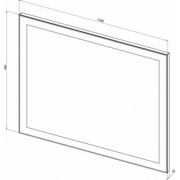 Aquanet Зеркало Алассио 11085 LED