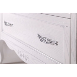 ASB-Woodline Тумба с раковиной Модерн 105 белый, (патина серебро)