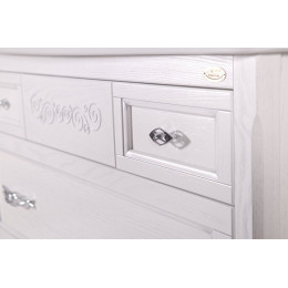 ASB-Woodline Тумба с раковиной Модерн 105 белый, (патина серебро)