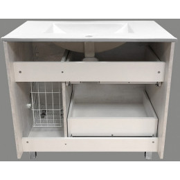 Comforty Тумба с раковиной Верона 90 (Quadro) дуб белый