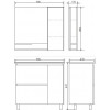 Comforty Тумба с раковиной Верона 90 (Quadro) дуб белый