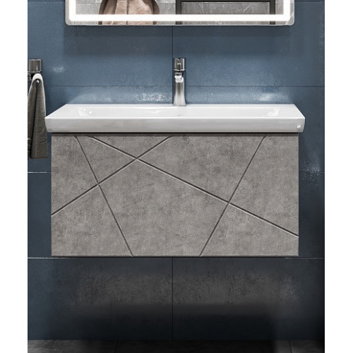 Vigo Тумба с раковиной Geometry 800-0-1 подвесная бетон