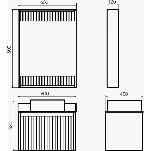 Comforty Мебель для ванной Марсель 60 подвесная белая матовая