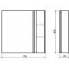 Comforty Зеркальный шкаф Эдинбург 75 бетон светлый