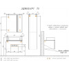 Comforty Зеркальный шкаф Эдинбург 75 бетон светлый