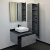 Comforty Зеркальный шкаф Эдинбург 75 бетон светлый