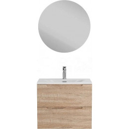 BelBagno Тумба с раковиной Etna 60 подвесная Rovere Bianco с раковиной BB-8099-60