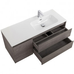 BelBagno Тумба с раковиной Kraft 100 R подвесная Cemento Grigio