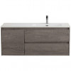 BelBagno Тумба с раковиной Kraft 100 R подвесная Cemento Grigio