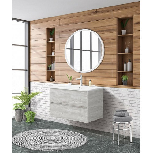 BelBagno Тумба с раковиной Albano-Cer 105 подвесная Rovere Vintage Bianco