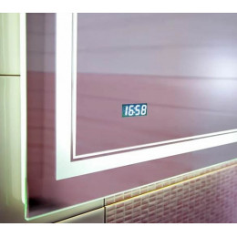 Бриклаер Зеркало Эстель-2 60 LED, сенсор на корпусе, часы