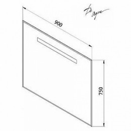De Aqua Мебель для ванной Трио Люкс 90 L, зеркало Экстра EXT 90 P