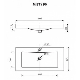Misty Тумба с раковиной Джулия QVATRO 90 прямая зеленая