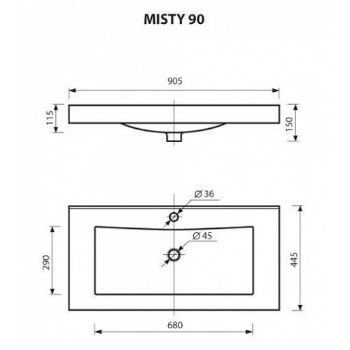 Misty Тумба с раковиной Джулия QVATRO 90 прямая зеленая