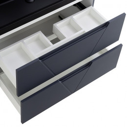 BelBagno Тумба с раковиной Vittoria 100 подвесная Grigio Opaco с раковиной BB1000/450-LV-ART-AST-NERO