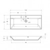 BelBagno Тумба с раковиной Vittoria 100 подвесная Grigio Opaco с раковиной BB1000/450-LV-ART-AST-NERO