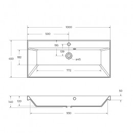 BelBagno Тумба с раковиной Vittoria 100 подвесная Grigio Opaco с раковиной BB1000/450-LV-ART-AST-NERO