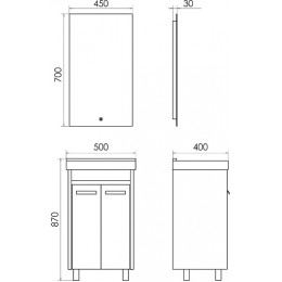 Comforty Мебель для ванной Марио 50 сосна лоредо