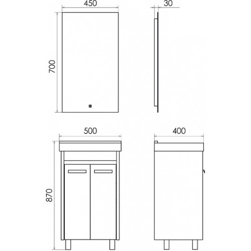 Comforty Мебель для ванной Марио 50 сосна лоредо