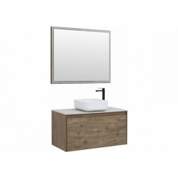Aquanet Зеркало Nova Lite 100 дуб рустикальный