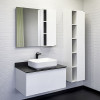 Comforty Тумба с раковиной Милан 90 T-Y9378 с графитовой столешницей подвесная белая