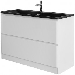BelBagno Мебель для ванной Albano 120 напольная Bianco Lucido с раковиной BB1200/455-LV-ART-ALR-NERO