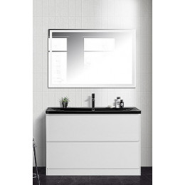 BelBagno Мебель для ванной Albano 120 напольная Bianco Lucido с раковиной BB1200/455-LV-ART-ALR-NERO