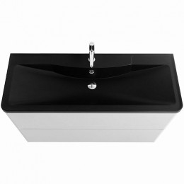 BelBagno Мебель для ванной Albano 120 напольная Bianco Lucido с раковиной BB1200/455-LV-ART-ALR-NERO