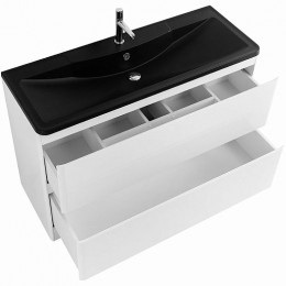 BelBagno Мебель для ванной Albano 120 напольная Bianco Lucido с раковиной BB1200/455-LV-ART-ALR-NERO