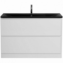 BelBagno Мебель для ванной Albano 120 напольная Bianco Lucido с раковиной BB1200/455-LV-ART-ALR-NERO