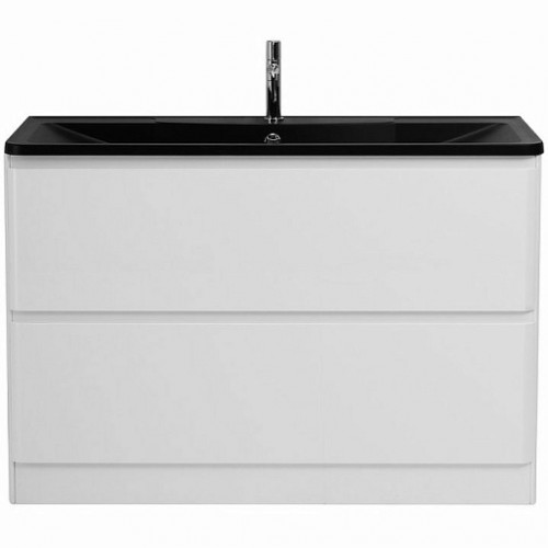 BelBagno Мебель для ванной Albano 120 напольная Bianco Lucido с раковиной BB1200/455-LV-ART-ALR-NERO