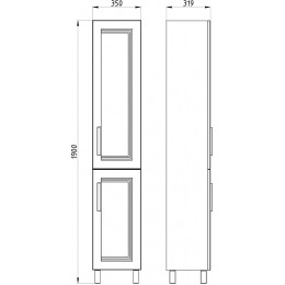 ASB-Mebel Шкаф пенал София 35 белый