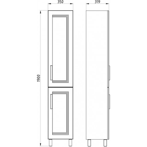 ASB-Mebel Шкаф пенал София 35 белый