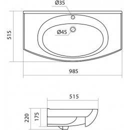 ASB-Mebel Тумба с раковиной Мессина 100/3 белая