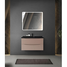 BelBagno Тумба с раковиной Marino 80 подвесная Capucino Lucido с раковиной 80/45 ART-AST-NERO