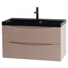 BelBagno Тумба с раковиной Marino 80 подвесная Capucino Lucido с раковиной 80/45 ART-AST-NERO