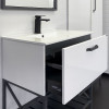 Comforty Мебель для ванной Бредфорд 75 белая/серый графит