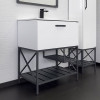 Comforty Мебель для ванной Бредфорд 75 белая/серый графит