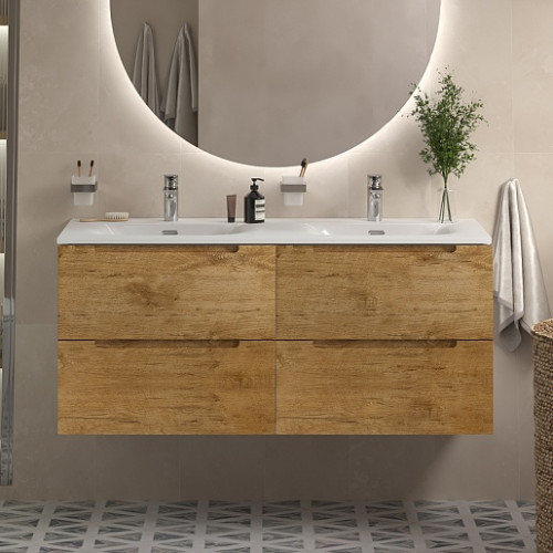 BelBagno Тумба с раковиной Etna 120 с 4 ящиками подвесная Rovere Nature