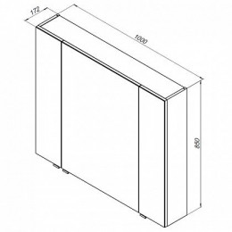 Aquanet Зеркальный шкаф Алвита 100 серый антрацит