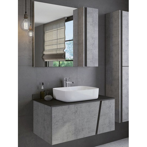 Comforty Мебель для ванной Эдинбург 90 T-Y9378 подвесная бетон светлый