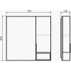 Comforty Мебель для ванной Франкфурт 75 подвесная бетон светлый/черная