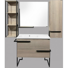 Comforty Тумба с раковиной Дюссельдорф 90 дуб дымчатый