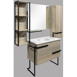 Comforty Тумба с раковиной Дюссельдорф 90 дуб дымчатый
