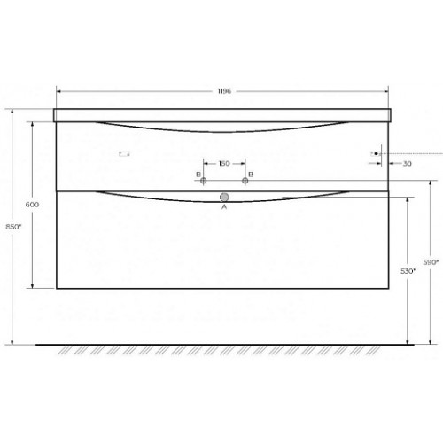 BelBagno Тумба с раковиной Marino-H60 120 подвесная Rovere Moro