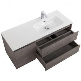 BelBagno Тумба с раковиной Kraft 120 R подвесная Cemento Grigio
