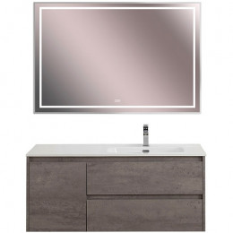 BelBagno Тумба с раковиной Kraft 120 R подвесная Cemento Grigio